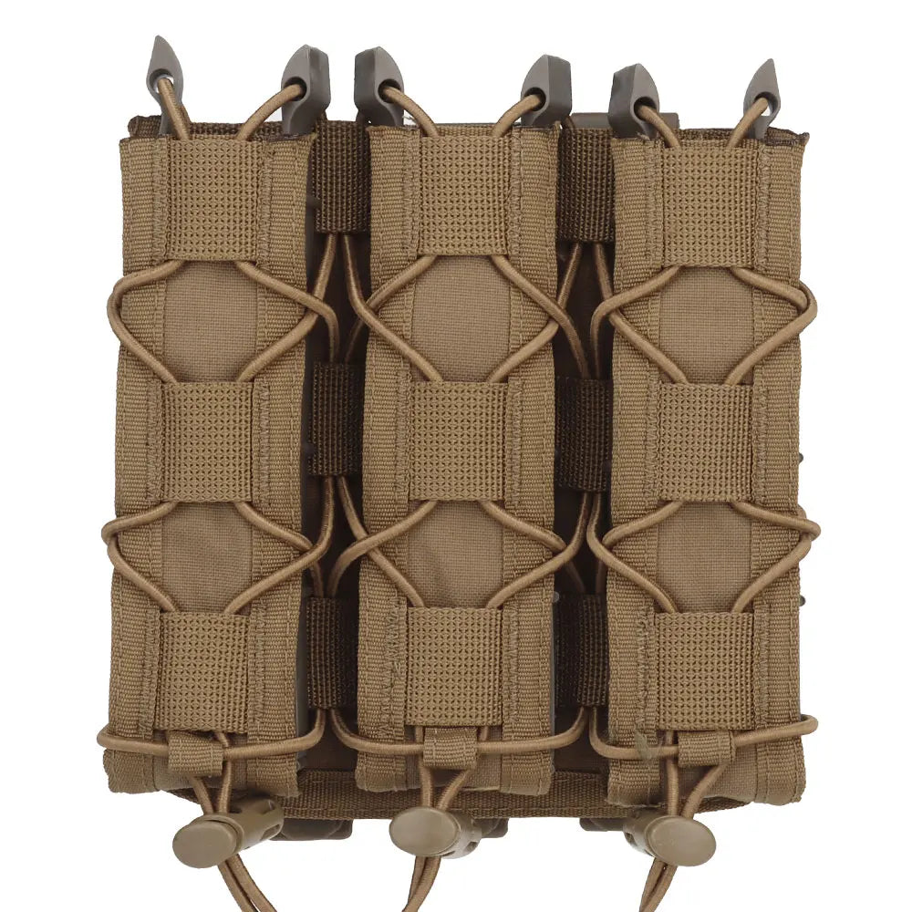 Tiger Type Long Triple Magazine Pouches for UMP9 UMP40 UMP45 MP5 MP9 MP10 MPX