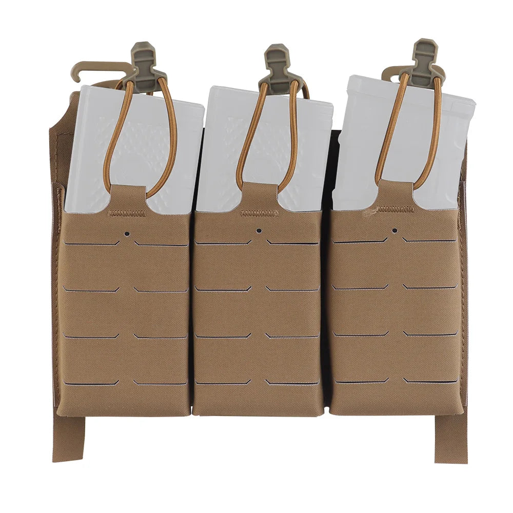 OPHIDIANTAC MOLLE Magazine Pack with Elastic Cord Handle Triple Mag Plate Hunting