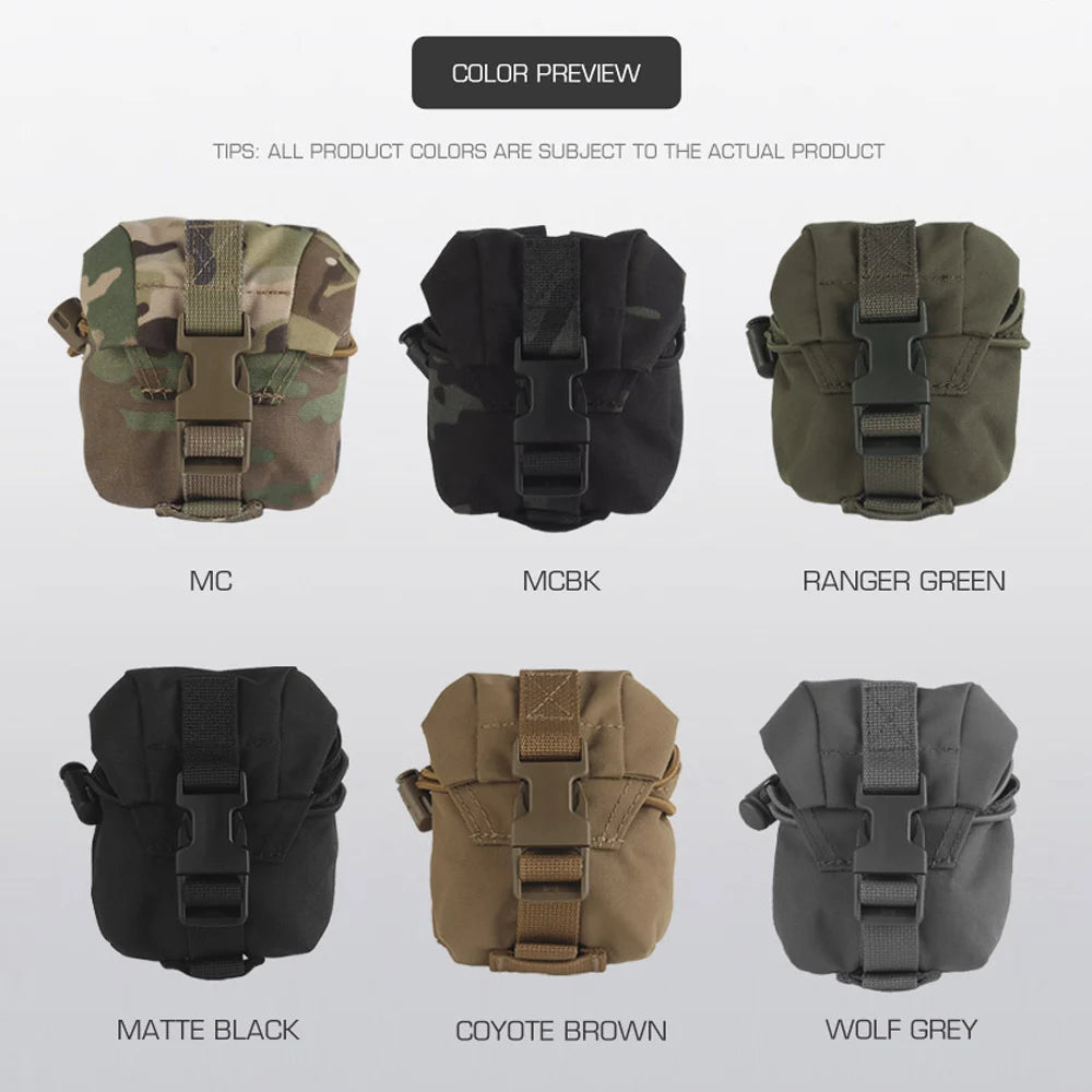 Tactical MOLLE Frag Grenade Pouch/12 GA Magazine Pouches/Handcuffs Bag