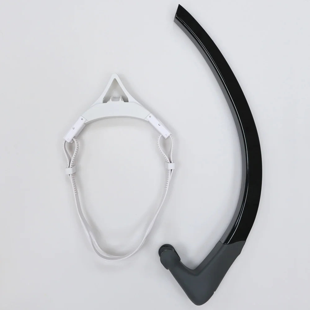 Swimming Training Snorkel Tube, Front Breathing Tube  Center Mount Silicone Mouthpiece