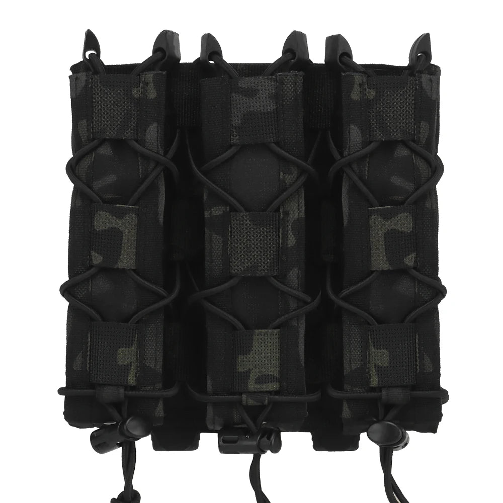 Tiger Type Long Triple Magazine Pouches for UMP9 UMP40 UMP45 MP5 MP9 MP10 MPX