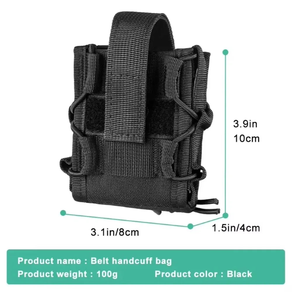 Molle Shackles Holder Handcuffs Pouch Case Universal Handcuffs Holster Quick Release