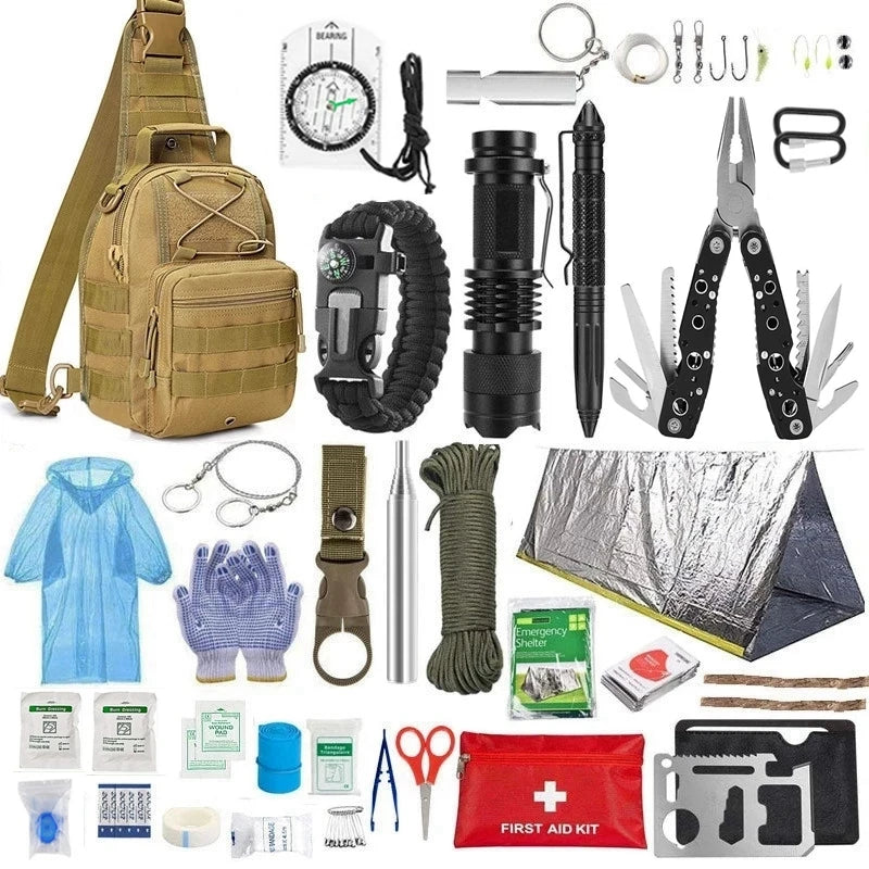 Portable Survival First Aid Kit Full Set Molle Outdoor Gear Emergency Kits Camping Hiking