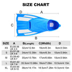 Full Foot Pocket Fins Silicone Floating Swim Buckles Snorkeling Diving Flippers Training Short