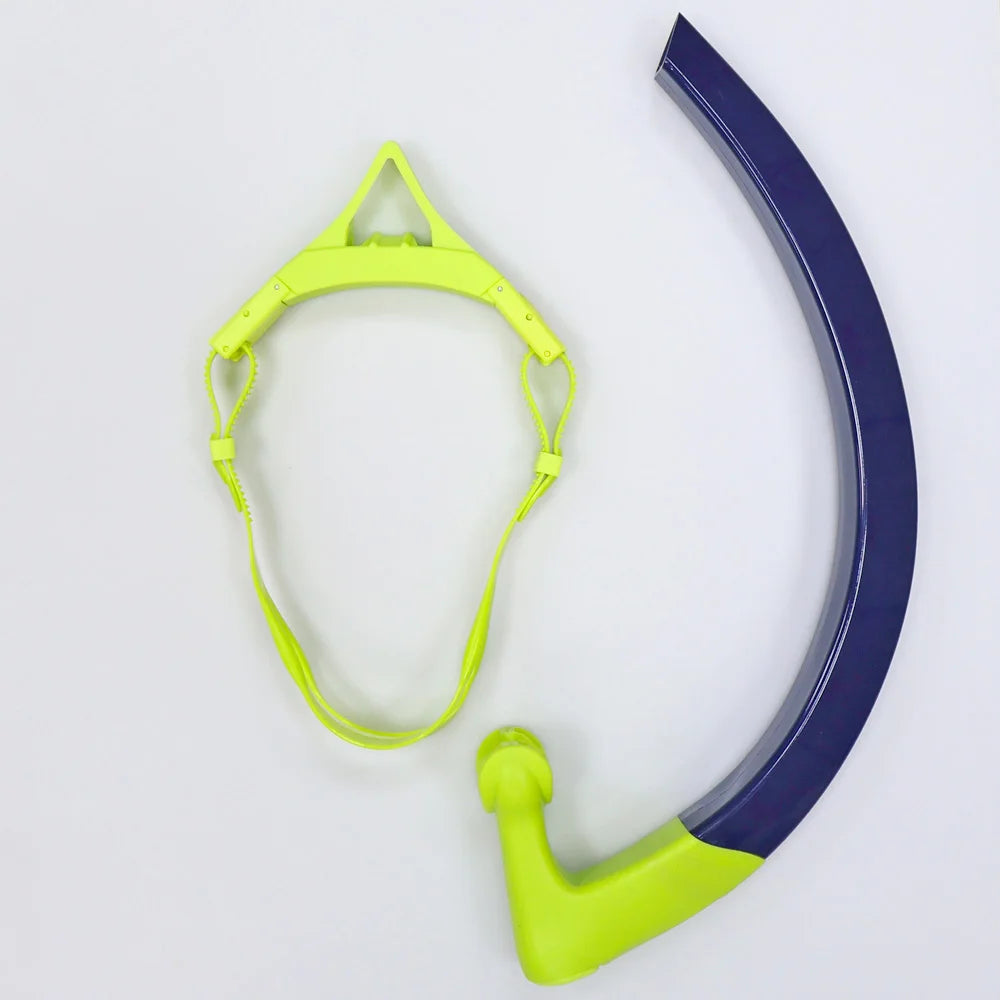 Swimming Training Snorkel Tube, Front Breathing Tube  Center Mount Silicone Mouthpiece