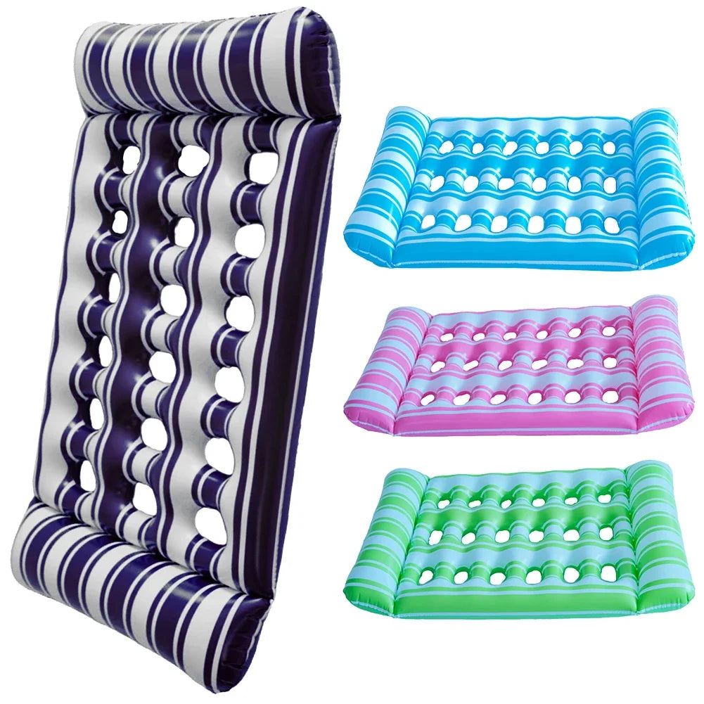 Inflatable Water Sleeping Bed PVC Floating Lounger Air Mattress Water Hammock Float Sun