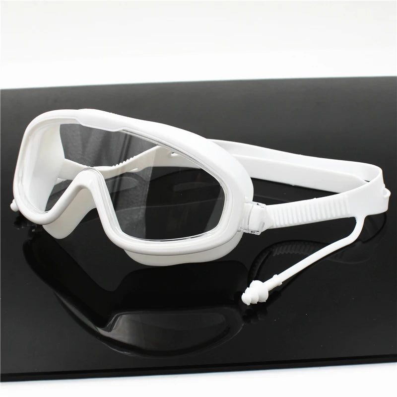 Big frame Professional Swimming Waterproof soft silicone glasses swim Eyewear