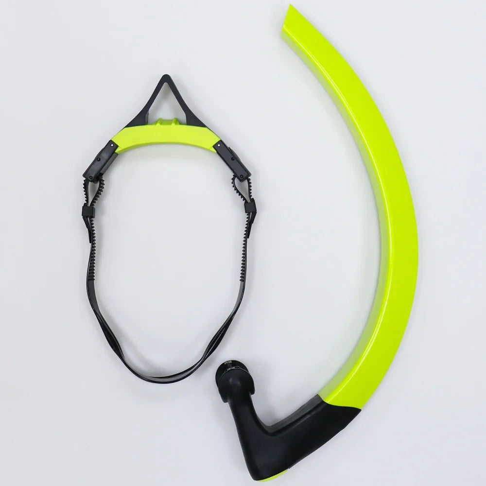 Swimming Training Snorkel Tube, Front Breathing Tube  Center Mount Silicone Mouthpiece