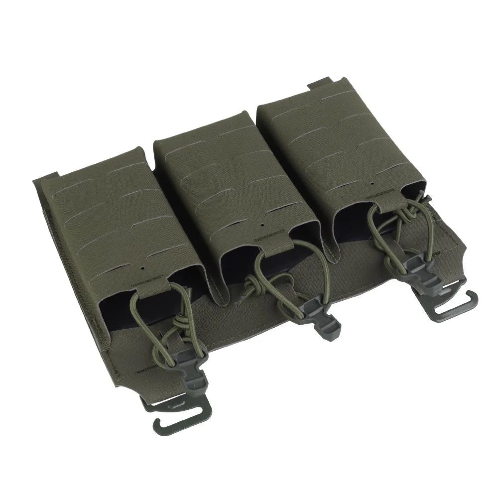 OPHIDIANTAC MOLLE Magazine Pack with Elastic Cord Handle Triple Mag Plate Hunting