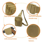 New Tactical Chest Bag Pistol Holster Concealed Gun Carry Pouch Crossbody EDC Pack