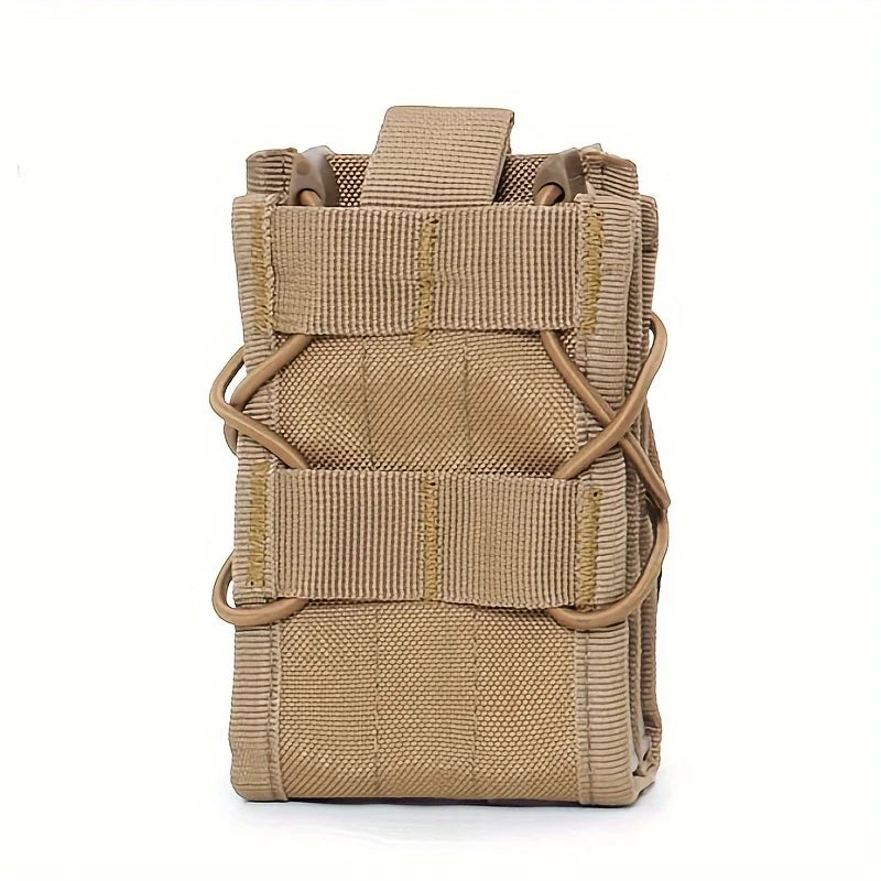 Outdoor Tactical Double-Layer Tiger-Style Rifle Magazine Webbing MOLLE Quick-Release
