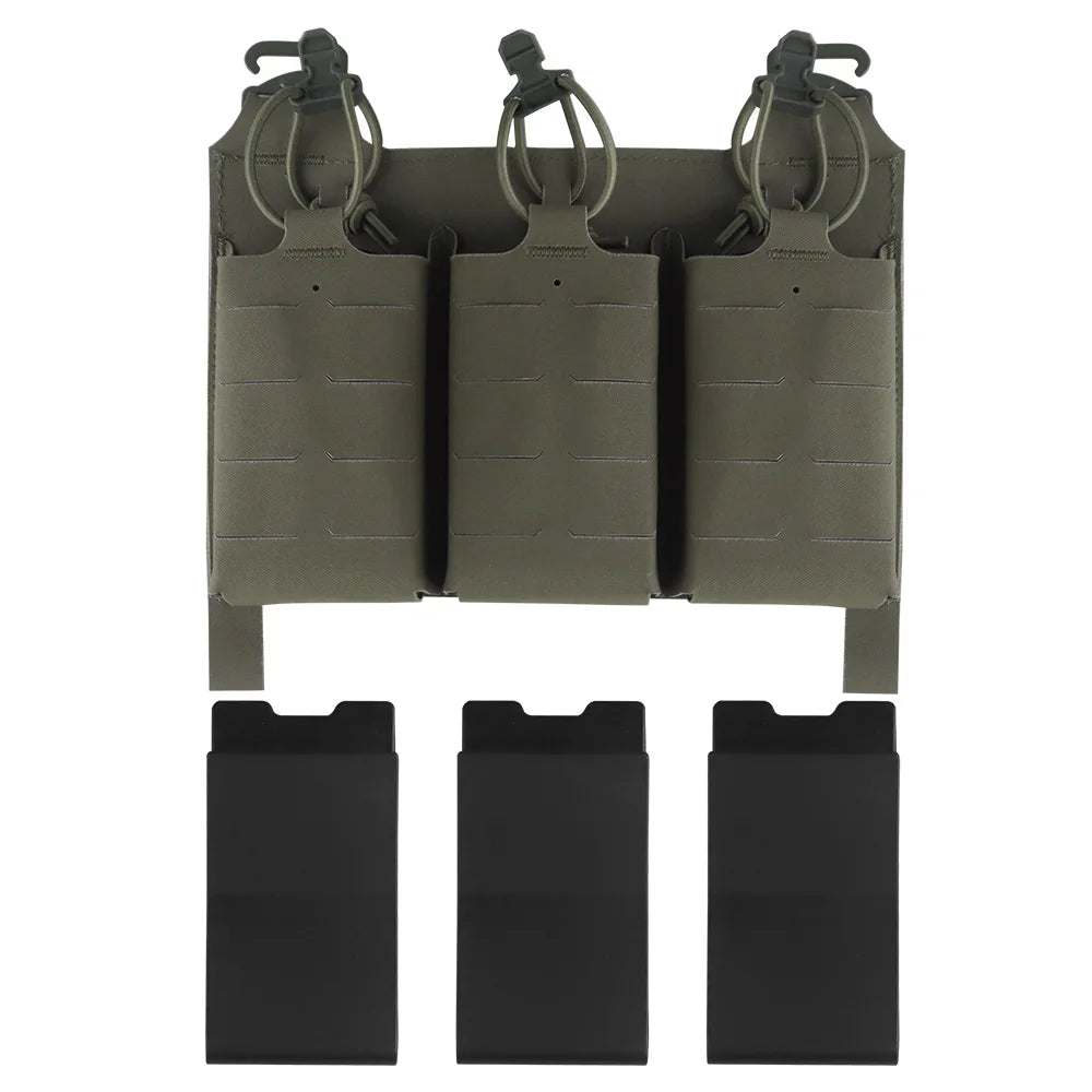 OPHIDIANTAC MOLLE Magazine Pack with Elastic Cord Handle Triple Mag Plate Hunting