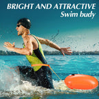 1/2Pcs Swim Buoy Float for Open Water Swimming Safety Float with Adjustable Waist Belt