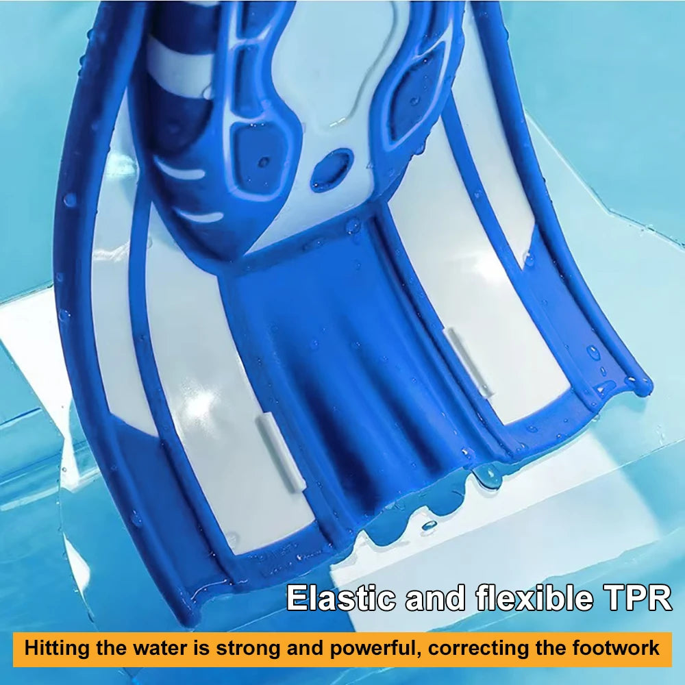 Full Foot Pocket Fins Silicone Floating Swim Buckles Snorkeling Diving Flippers Training Short