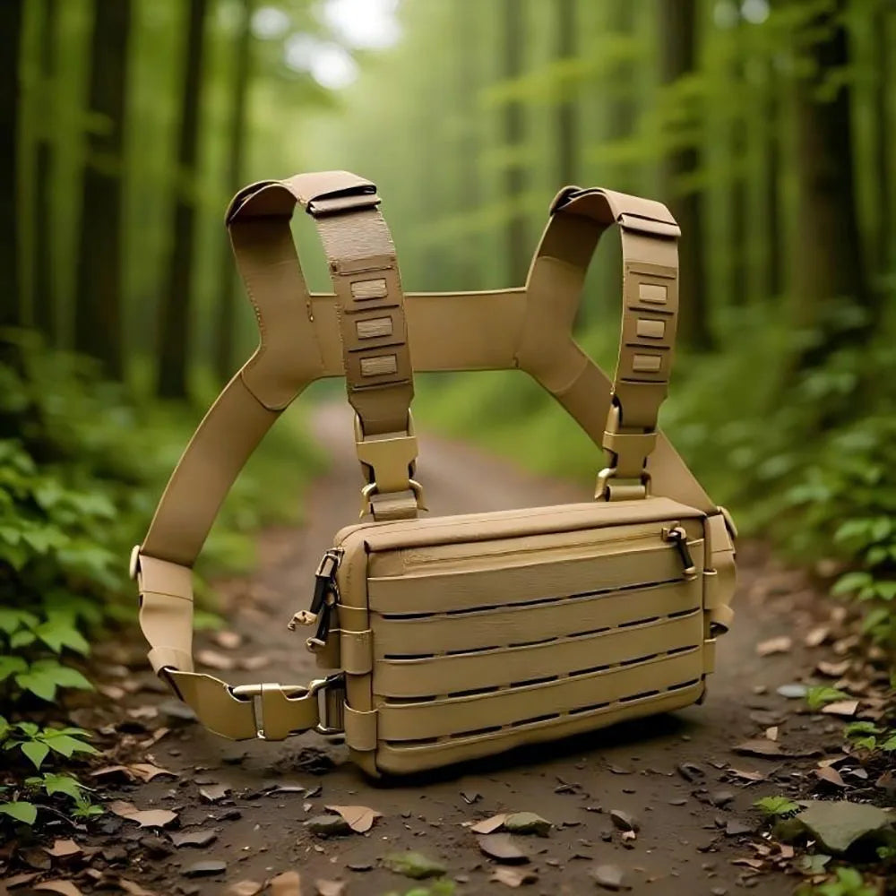 Tactical Chest Bag Backpack Camping Hunting Fishing Travel Molle Vest EDC