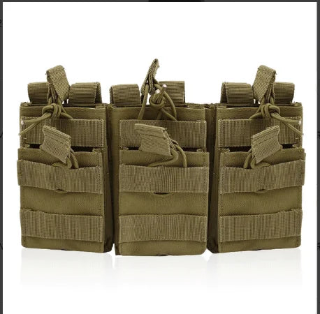 Molle M4 Triple Magazine Pouch Mag Holster M16 AK AR15 Rifle Mag Holder EDC Waist