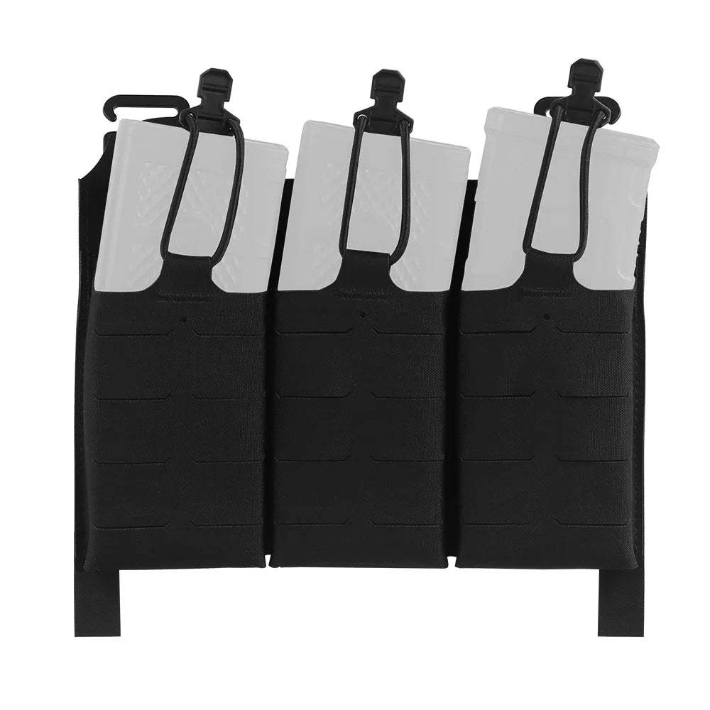 OPHIDIANTAC MOLLE Magazine Pack with Elastic Cord Handle Triple Mag Plate Hunting