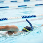 Swimming Training Snorkel Tube, Front Breathing Tube  Center Mount Silicone Mouthpiece