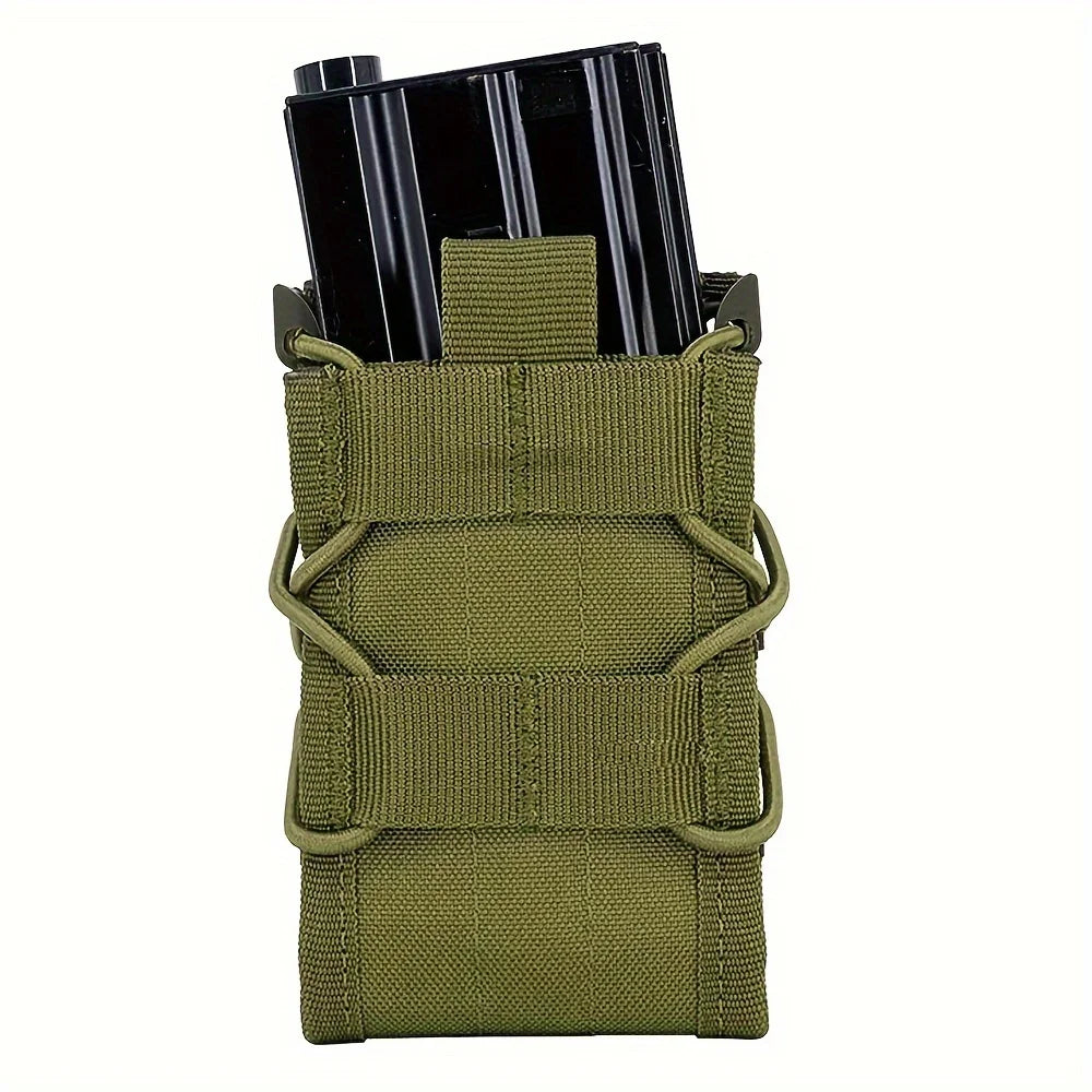Outdoor Tactical Double-Layer Tiger-Style Rifle Magazine Webbing MOLLE Quick-Release