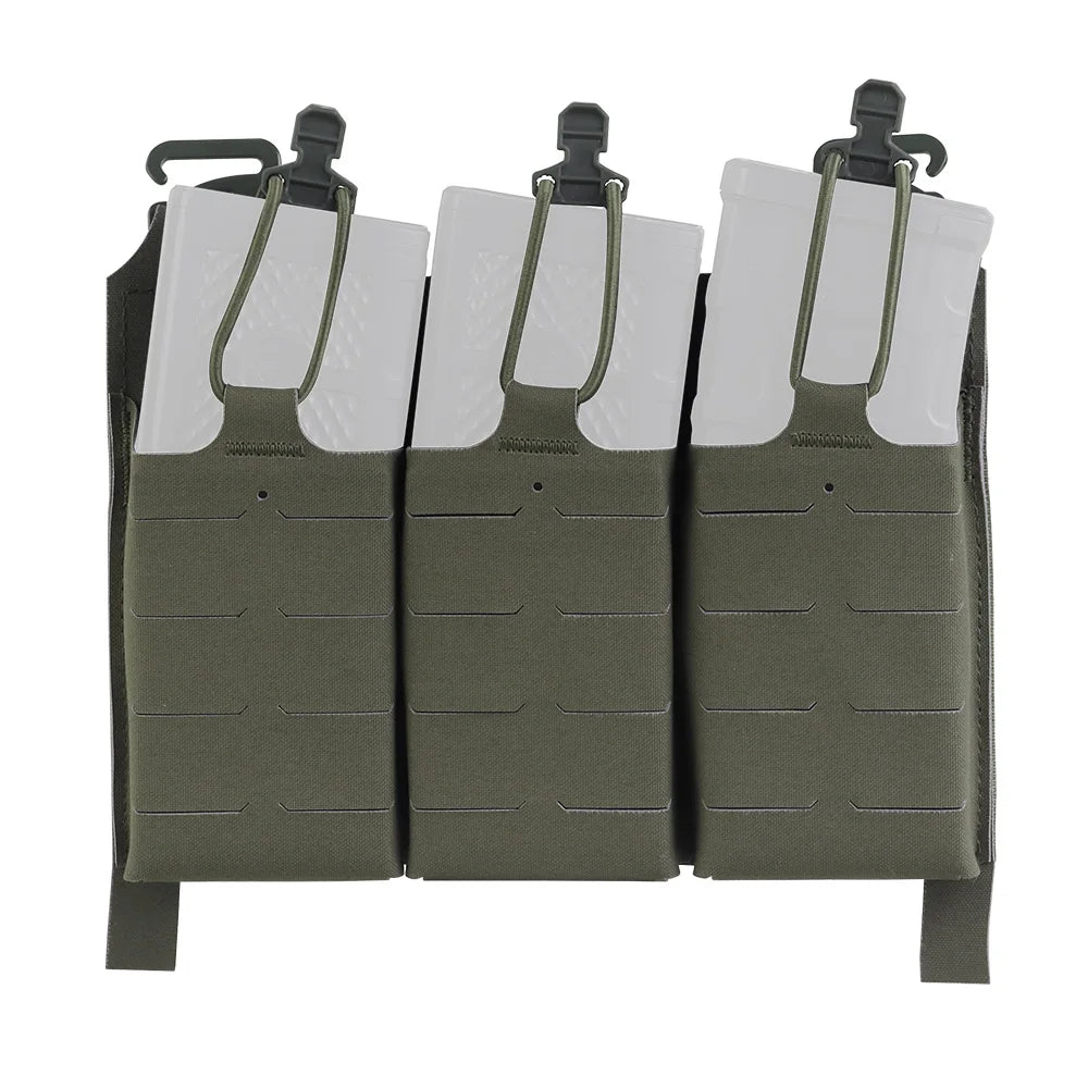 OPHIDIANTAC MOLLE Magazine Pack with Elastic Cord Handle Triple Mag Plate Hunting